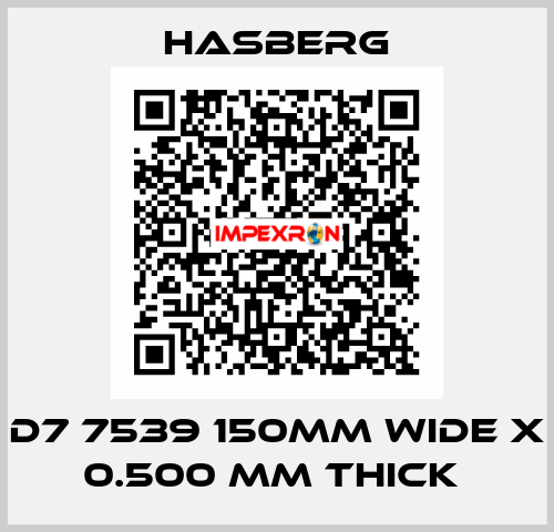 D7 7539 150MM WIDE X 0.500 MM THICK  Hasberg