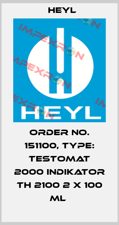 Order No. 151100, Type: Testomat 2000 Indikator TH 2100 2 x 100 ml  Heyl