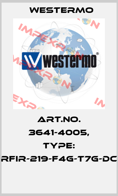 Art.No. 3641-4005, Type: RFIR-219-F4G-T7G-DC  Westermo
