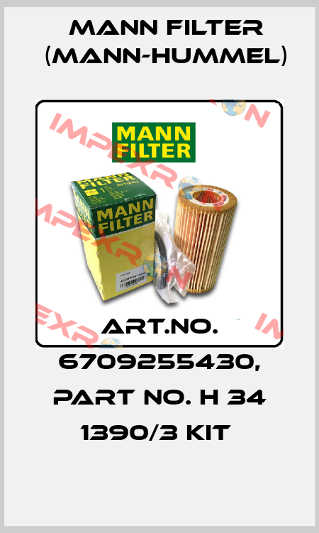 Art.No. 6709255430, Part No. H 34 1390/3 KIT  Mann Filter (Mann-Hummel)