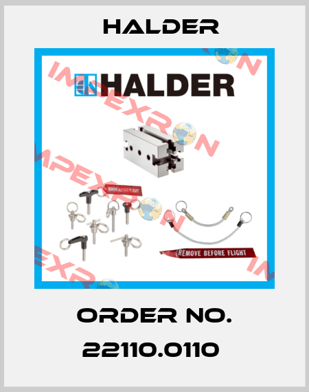 Order No. 22110.0110  Halder