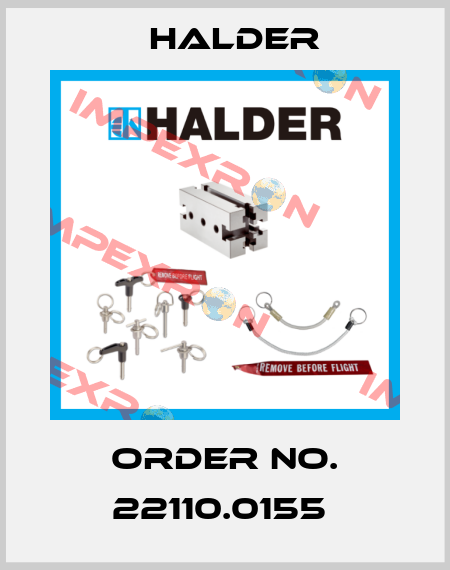 Order No. 22110.0155  Halder