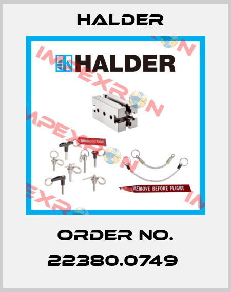 Order No. 22380.0749  Halder