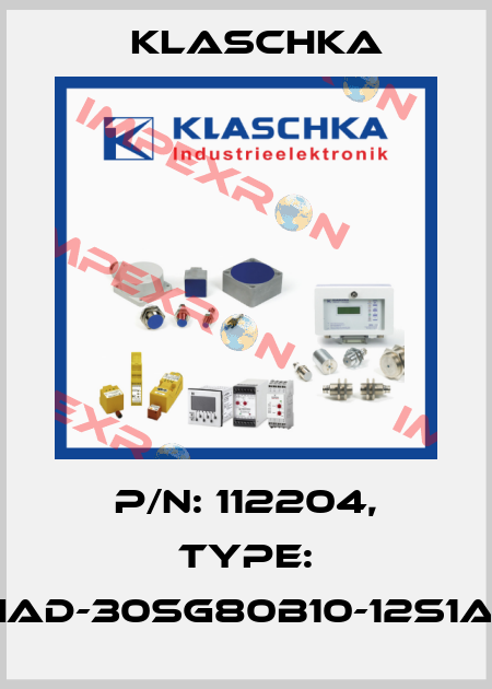 P/N: 112204, Type: IAD-30sg80b10-12S1A Klaschka