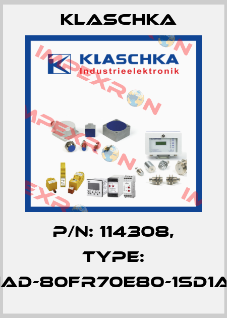 P/N: 114308, Type: IAD-80fr70e80-1Sd1A Klaschka