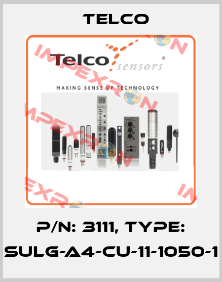 P/N: 3111, Type: SULG-A4-CU-11-1050-1 Telco