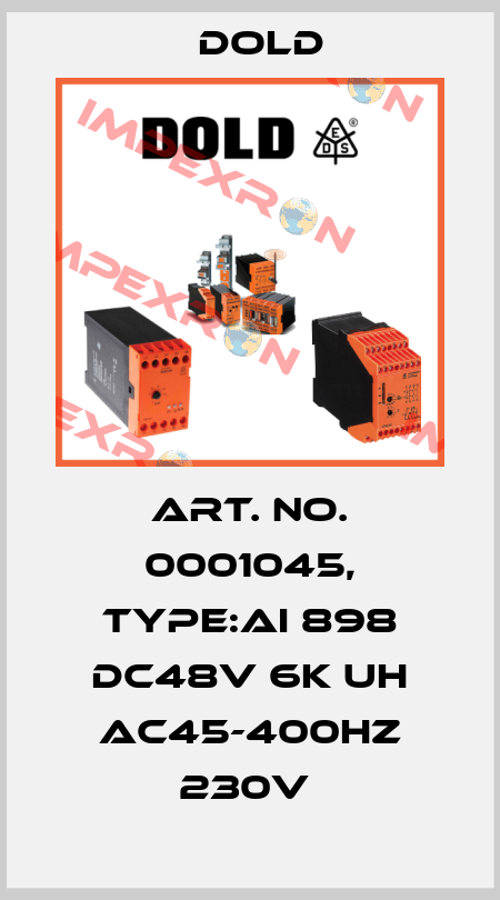 Art. No. 0001045, Type:AI 898 DC48V 6K UH AC45-400HZ 230V  Dold
