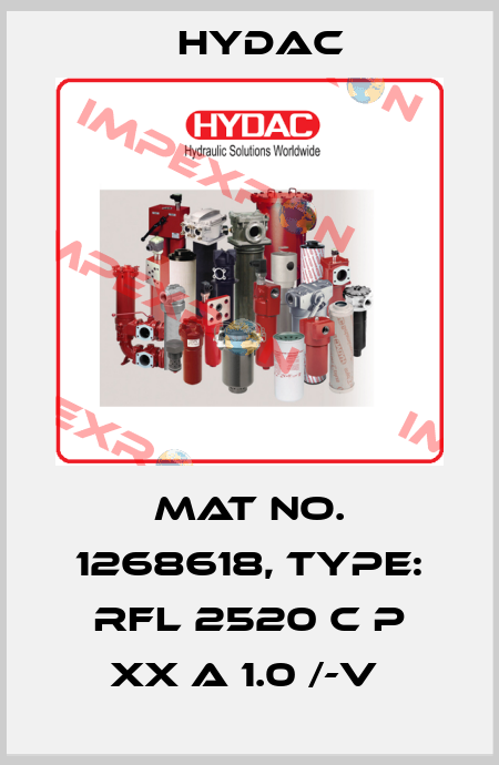 Mat No. 1268618, Type: RFL 2520 C P XX A 1.0 /-V  Hydac