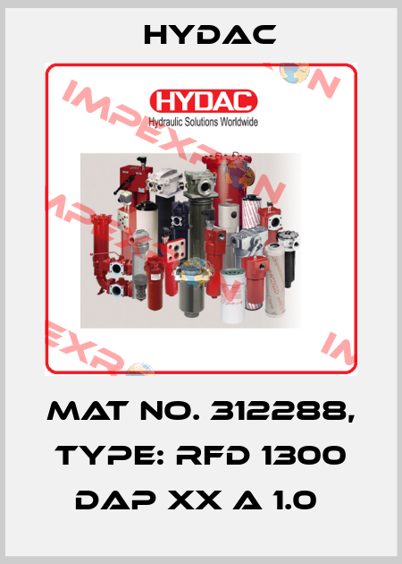 Mat No. 312288, Type: RFD 1300 DAP XX A 1.0  Hydac
