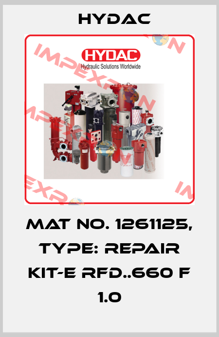 Mat No. 1261125, Type: REPAIR KIT-E RFD..660 F 1.0 Hydac