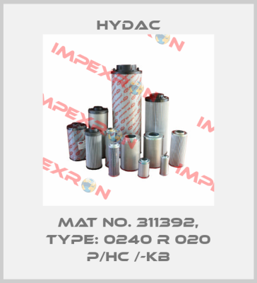 Mat No. 311392, Type: 0240 R 020 P/HC /-KB Hydac