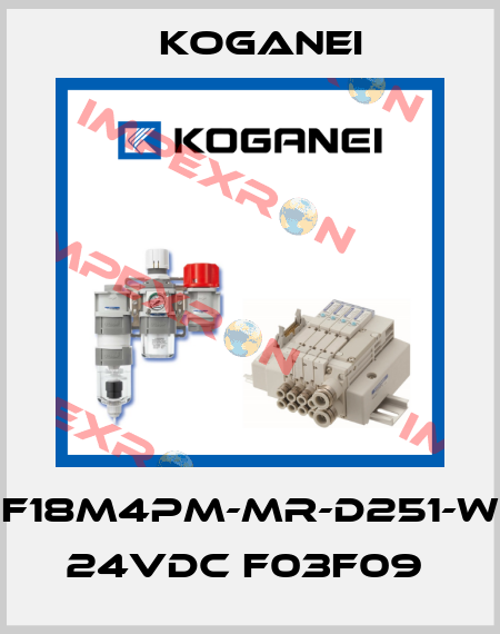 F18M4PM-MR-D251-W 24VDC F03F09  Koganei