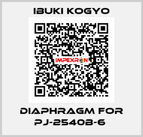 DIAPHRAGM for PJ-2540B-6  IBUKI KOGYO