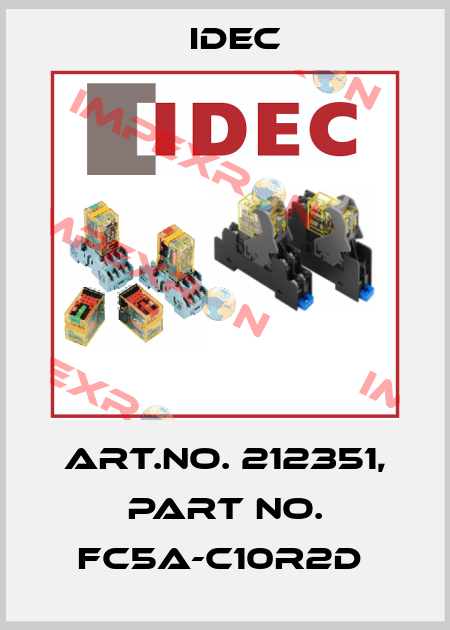 Art.No. 212351, Part No. FC5A-C10R2D  Idec