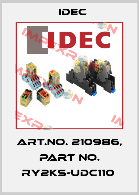 Art.No. 210986, Part No. RY2KS-UDC110  Idec
