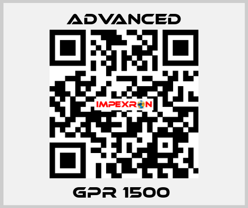 GPR 1500  Advanced