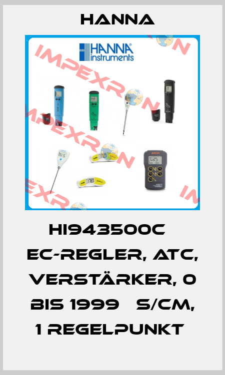 HI943500C   EC-REGLER, ATC, VERSTÄRKER, 0 BIS 1999 µS/CM, 1 REGELPUNKT  Hanna