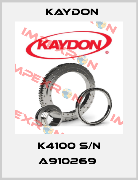 K4100 S/N A910269  Kaydon