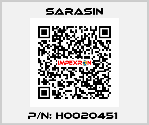 P/N: H0020451  Sarasin