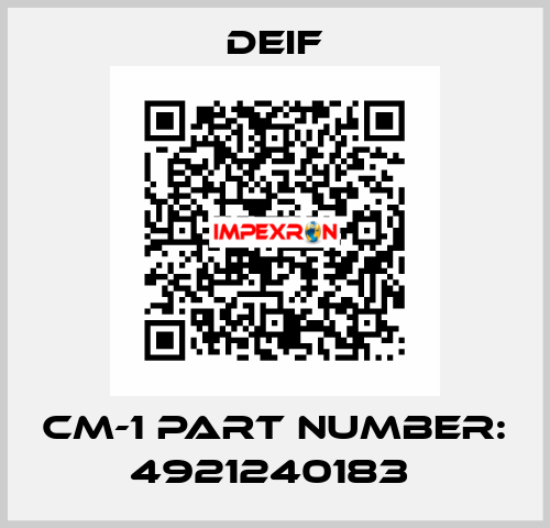 CM-1 part number: 4921240183  Deif