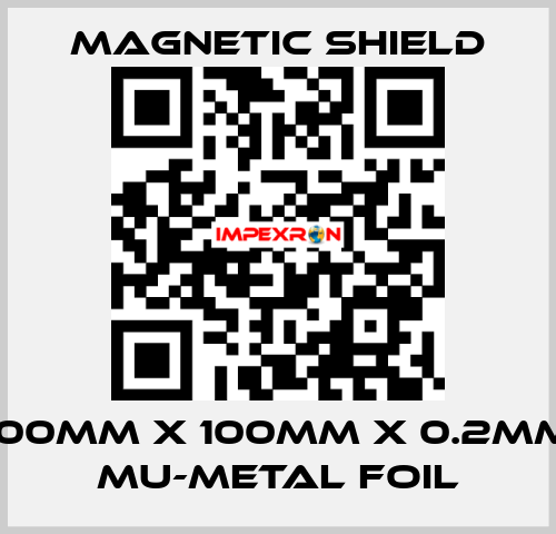 100mm x 100mm x 0.2mm Mu-metal Foil Magnetic Shield