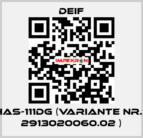 HAS-111DG (Variante Nr. : 2913020060.02 ) Deif