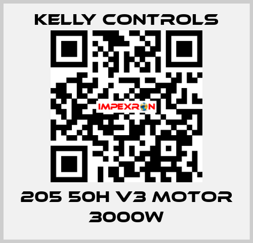 205 50H V3 Motor 3000W Kelly Controls