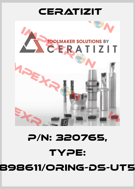P/N: 320765, Type: 7898611/ORING-DS-UT50 Ceratizit