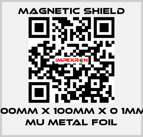 100mm x 100mm x 0 1mm Mu metal Foil Magnetic Shield