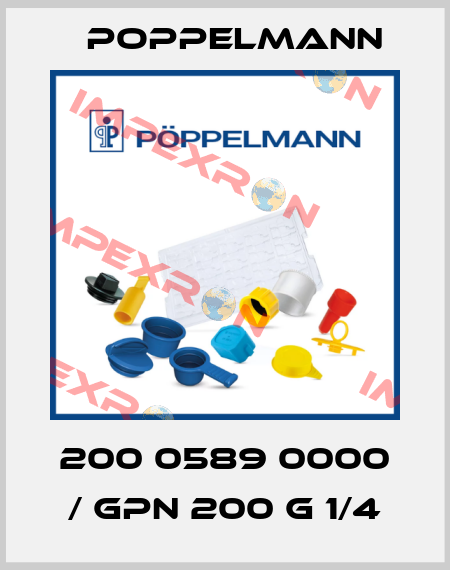 200 0589 0000 / GPN 200 G 1/4 Poppelmann
