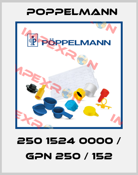 250 1524 0000 / GPN 250 / 152 Poppelmann