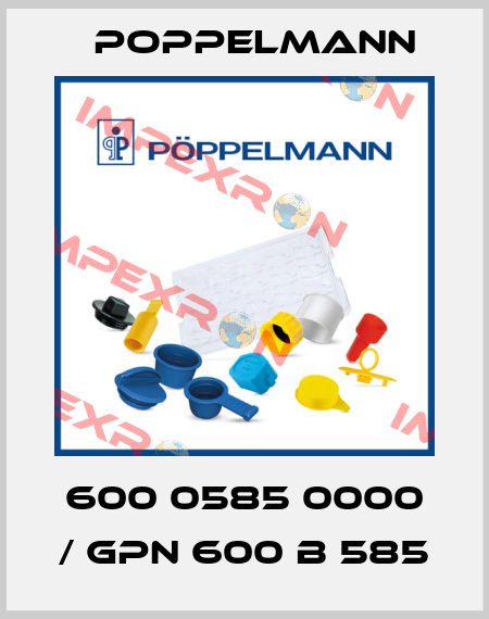 600 0585 0000 / GPN 600 B 585 Poppelmann