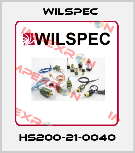 HS200-21-0040 Wilspec