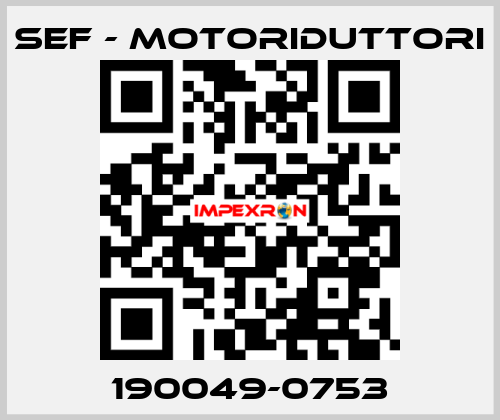 190049-0753 SEF - MOTORIDUTTORI