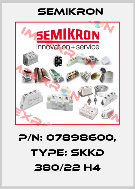 P/N: 07898600, Type: SKKD 380/22 H4 Semikron