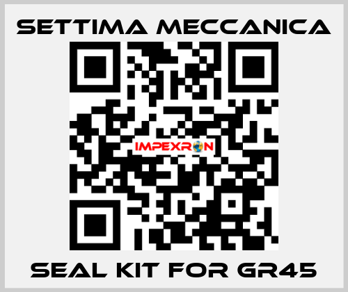 Seal kit for GR45 Settima Meccanica