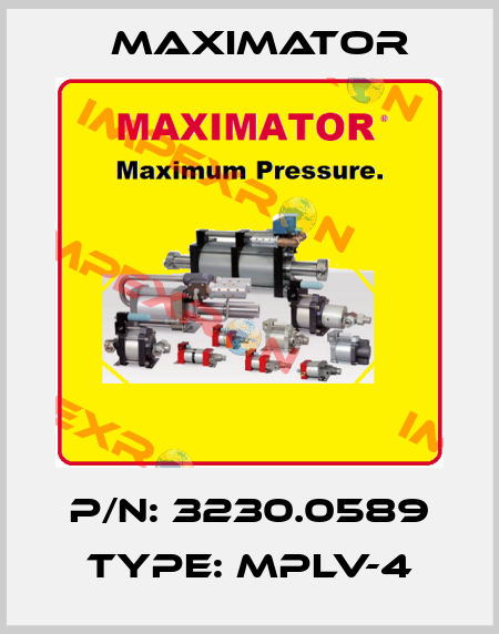 P/N: 3230.0589 Type: MPLV-4 Maximator