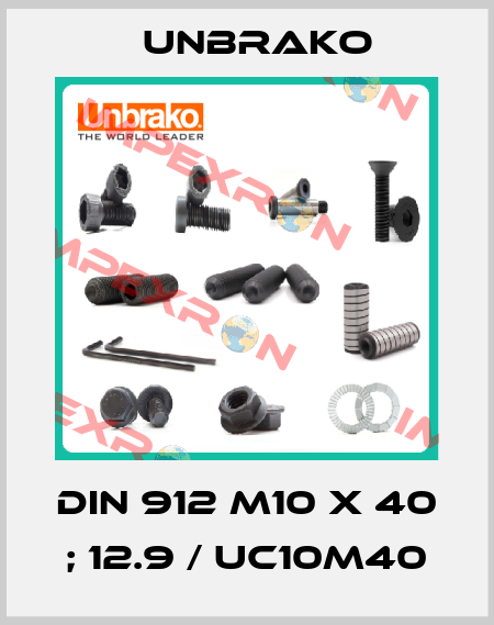 DIN 912 M10 x 40 ; 12.9 / UC10M40 Unbrako