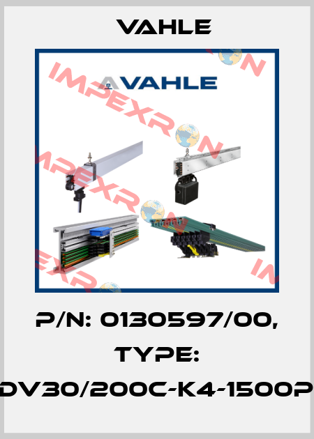 P/n: 0130597/00, Type: DT-UDV30/200C-K4-1500PH-DB Vahle