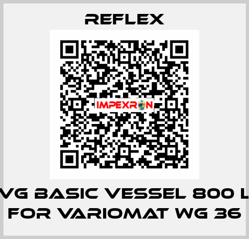 VG basic vessel 800 l for Variomat WG 36 reflex