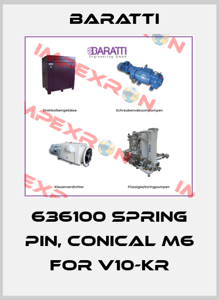 636100 Spring pin, conical M6 for v10-kr Baratti
