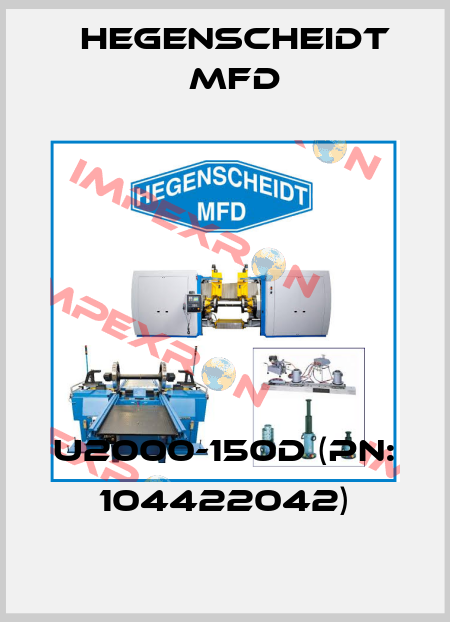 U2000-150D (PN: 104422042) Hegenscheidt MFD