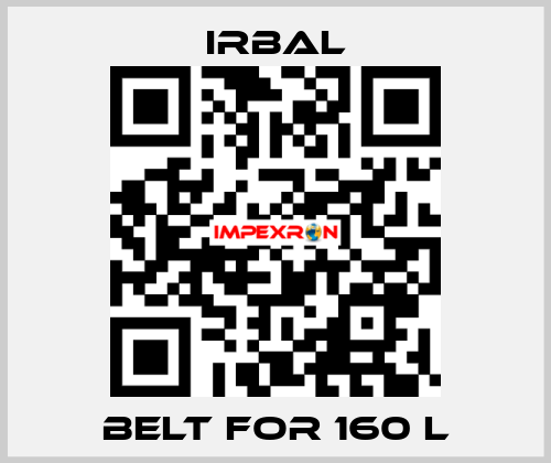 belt for 160 L irbal