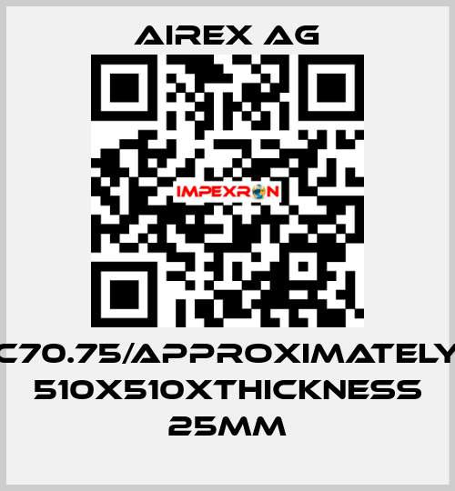 C70.75/Approximately 510x510xThickness 25mm Airex AG