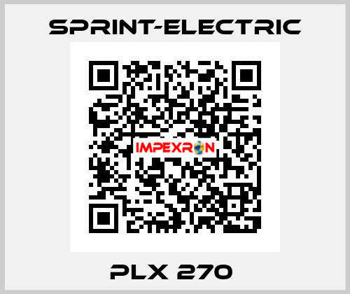  PLX 270  Sprint-Electric