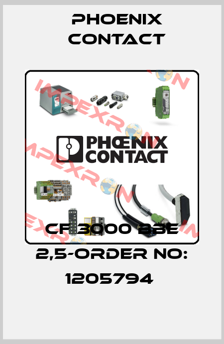CF 3000 BBE 2,5-ORDER NO: 1205794  Phoenix Contact
