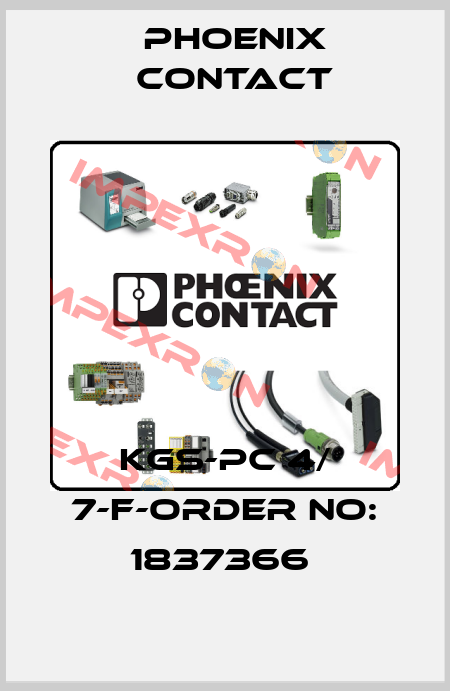 KGS-PC 4/ 7-F-ORDER NO: 1837366  Phoenix Contact