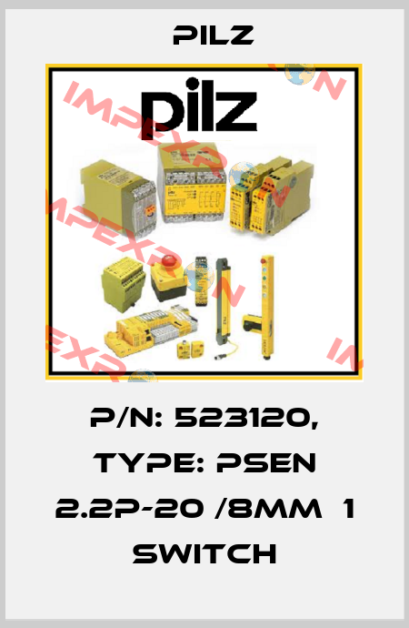 p/n: 523120, Type: PSEN 2.2p-20 /8mm  1 switch Pilz