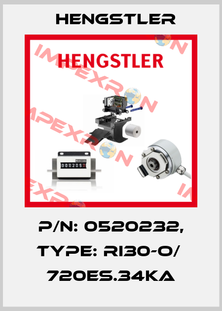 p/n: 0520232, Type: RI30-O/  720ES.34KA Hengstler