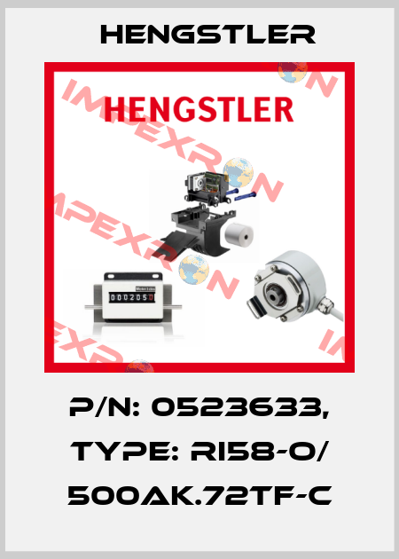 p/n: 0523633, Type: RI58-O/ 500AK.72TF-C Hengstler